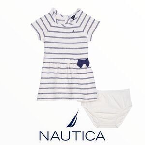NAUTICA Kids | Ecru/Navy | STRIPES TERRY DRESS